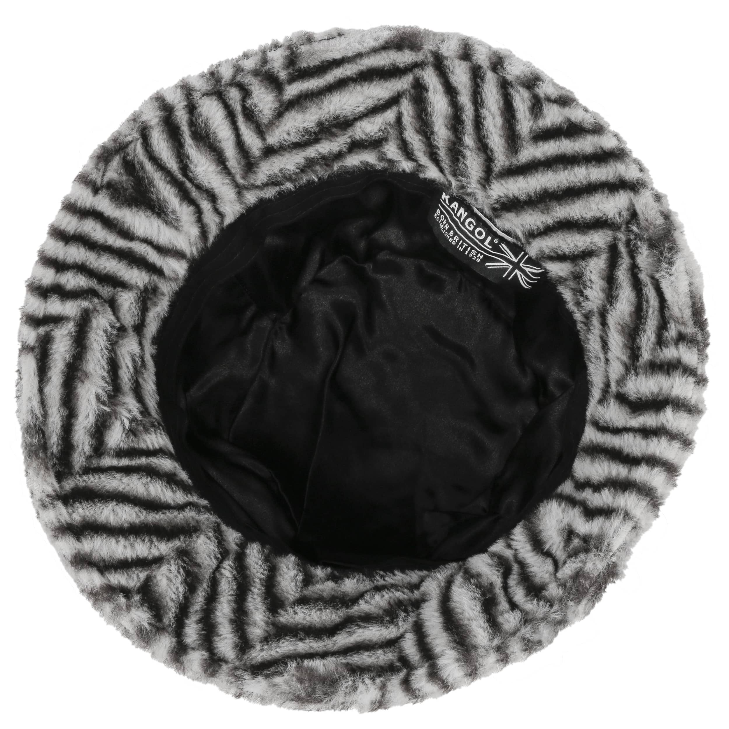 Cappello Faux Fur Bucket Herringbone By Kangol