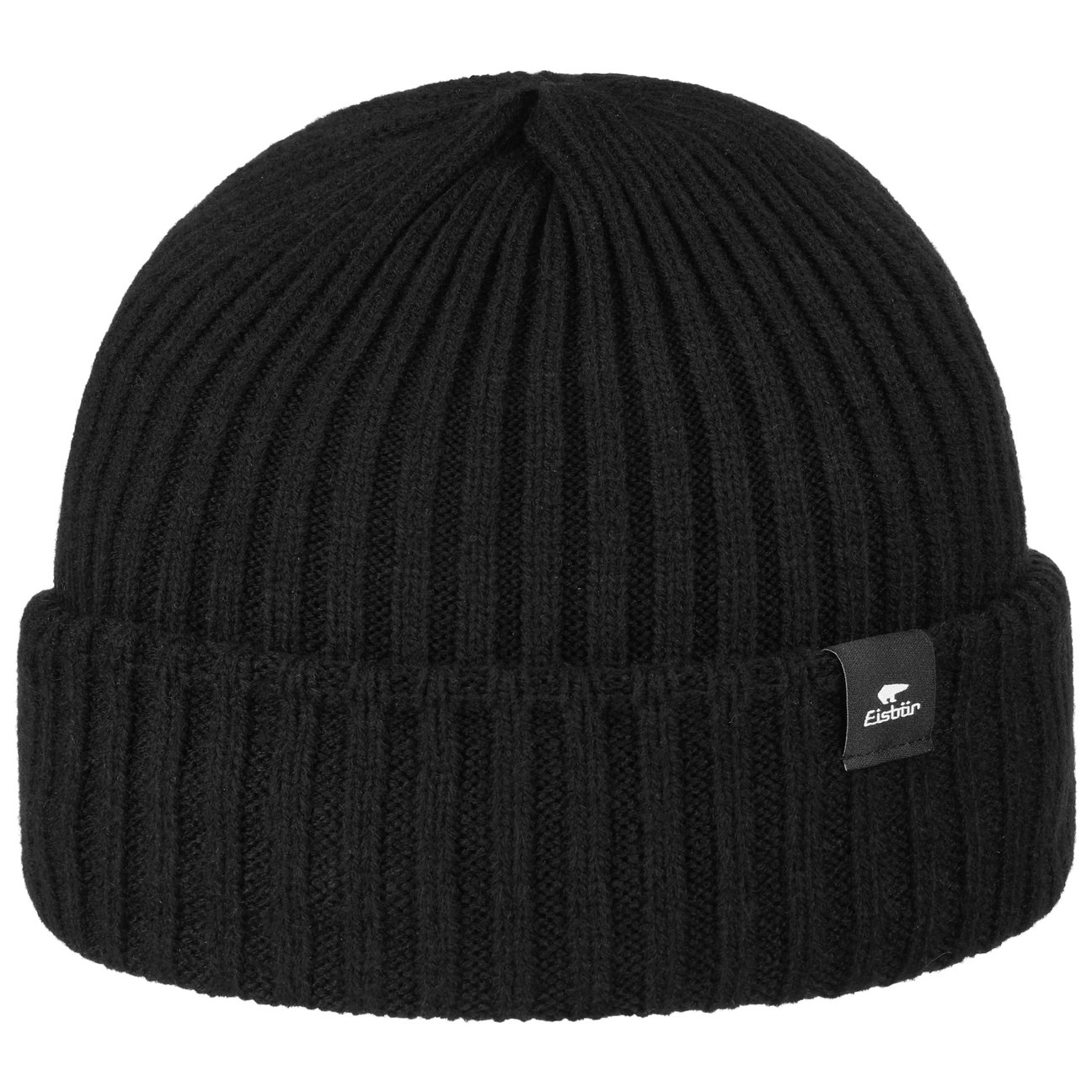 Eisbär Unisex Nero Berretto Con Risvolto Ripp By
