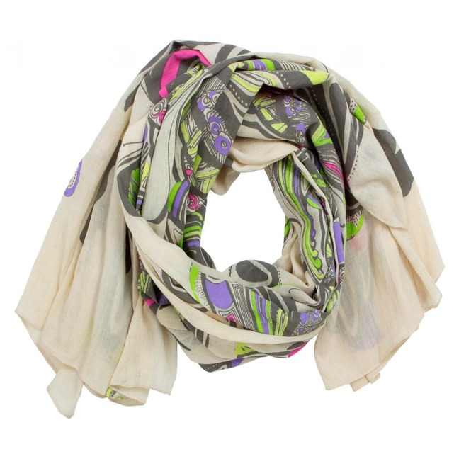 Foulard Vintage CODÉLLO En Soie 100% - Dimensions 85x86 Cm, Noir, Occasion