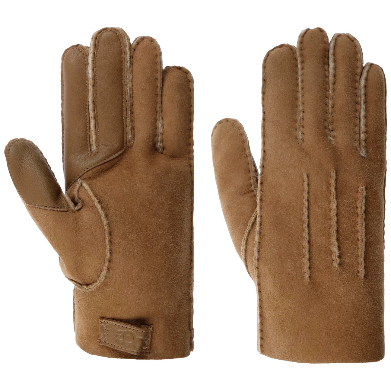 Ugg Uomo Marrone Chiaro Guanti In Pelle Andreas By