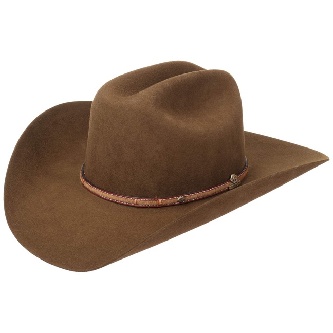 Cappello Da Cowboy Uomo Cappello Cowboy Unisex In Feltro - Tesa Larga Stile Western Australia Vintage Cappello Da Cawboy - 3