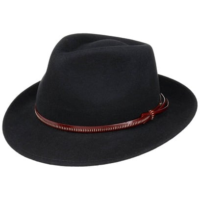 Cappello di Feltro con Nastro in Pelle by Lierys