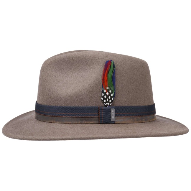 Cappello Stetson Crowndale Traveller In Feltro Di Lana 100% – Con Fascia In Pelle, Idrorepellente E Pieghevole Per Viaggi, Unisex - 2
