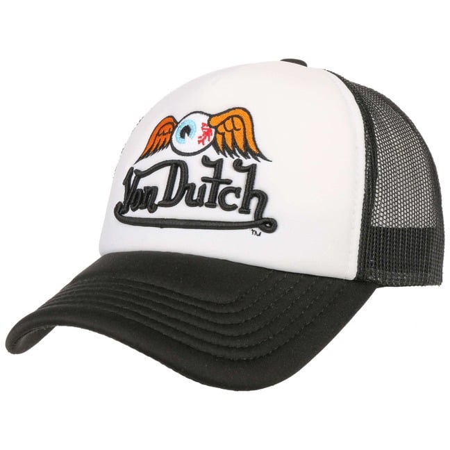 Von Dutch Cappello da uomo e da donna regolabile, berretto Trucker LOF, regolabile con strapback, Bordeaux/bianco, Taglia unica