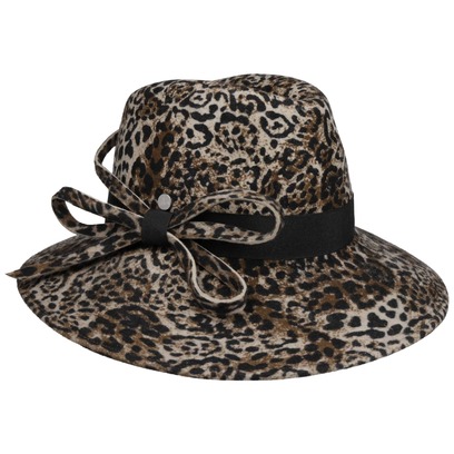 Cappello Tesa Larga con Stampa Leopardo by Lierys