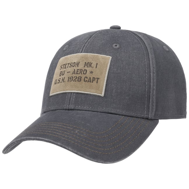 Stetson Cappellino Katonah Cotton Army Donna/Uomo - Berretto cap Militare Fibbia in Metallo, con Visiera Estate/Inverno Estate - S (54-55 cm) Blu Scuro