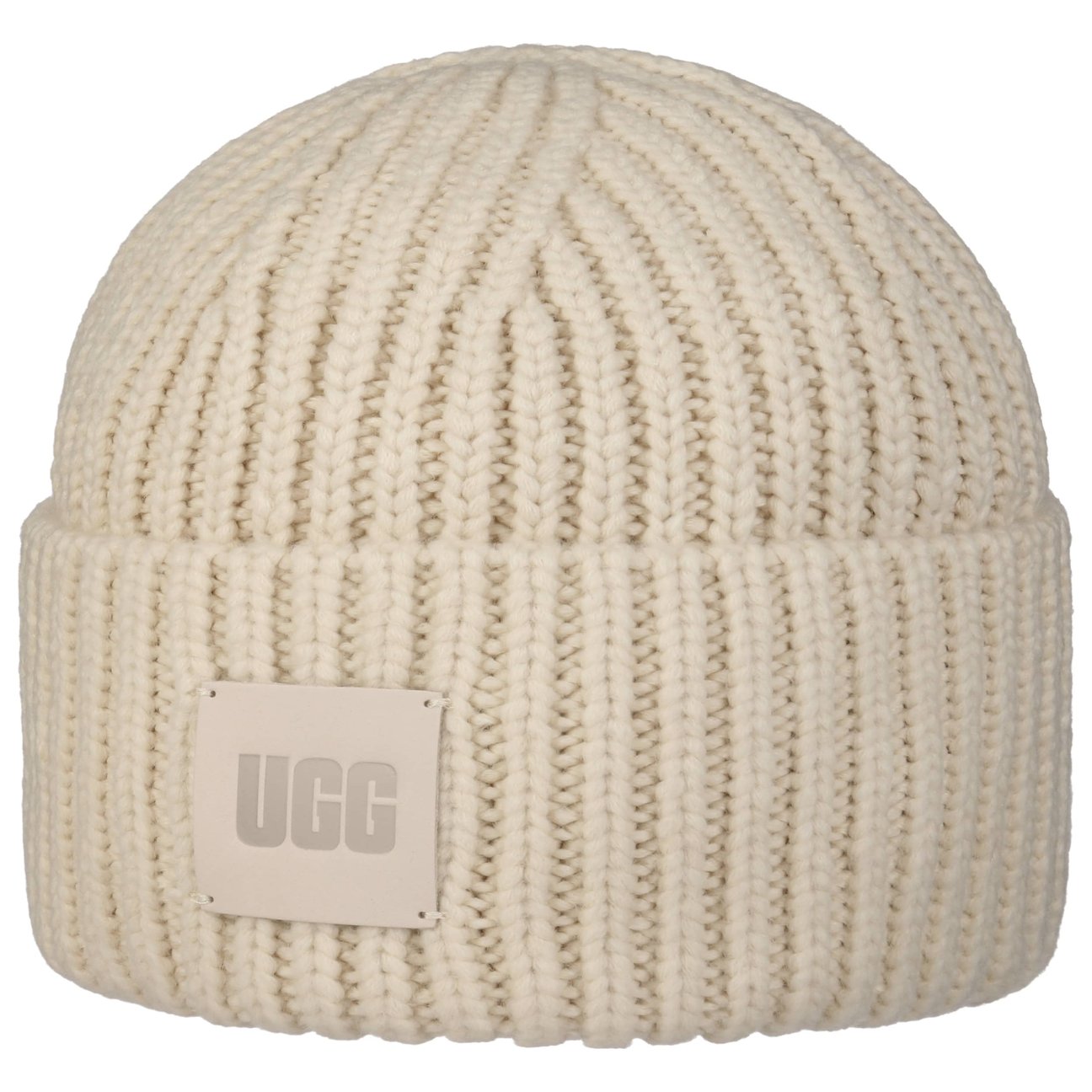 Ugg Unisex Bianco Crema Berretto Beanie Chunky Rib By