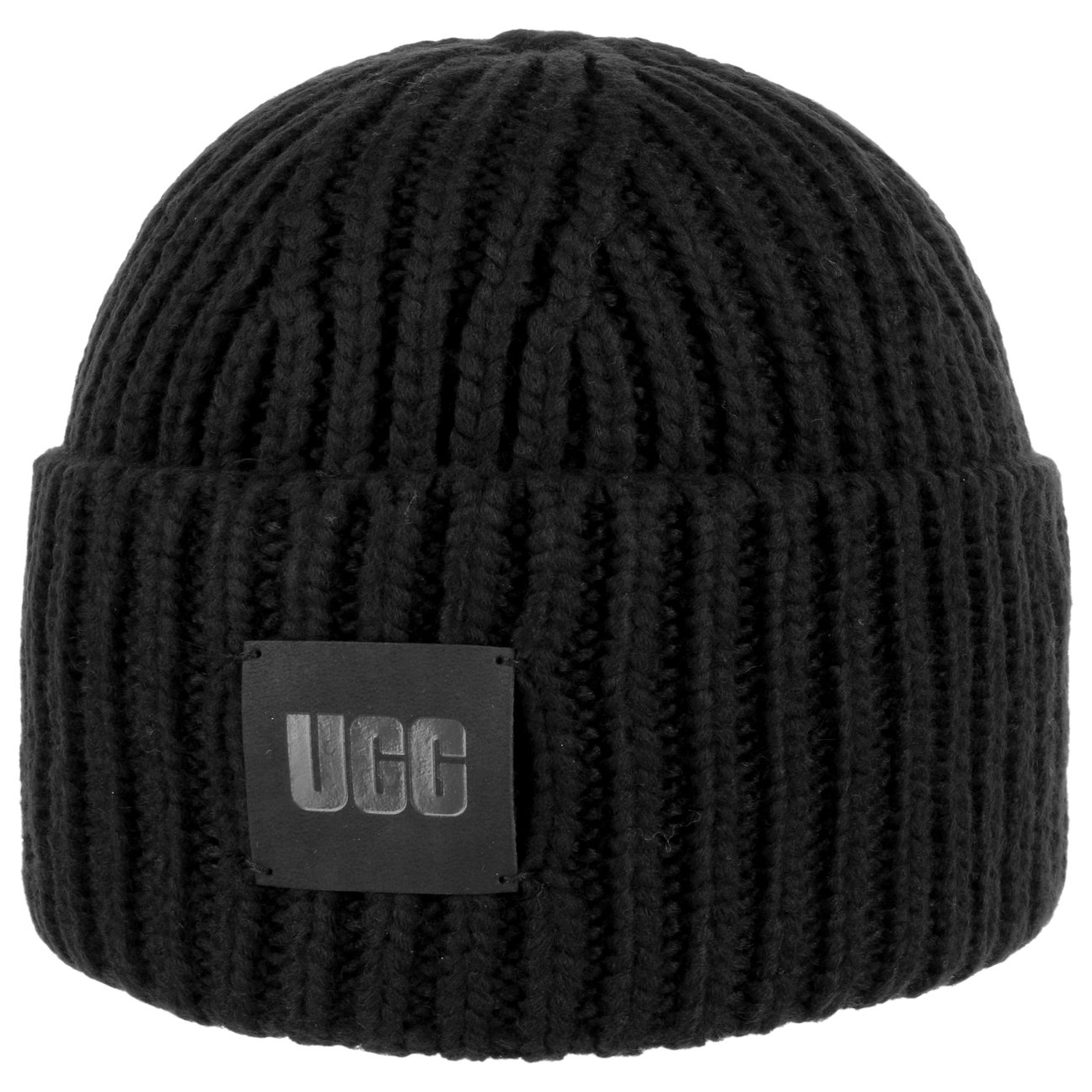Ugg Unisex Nero Berretto Beanie Chunky Rib By