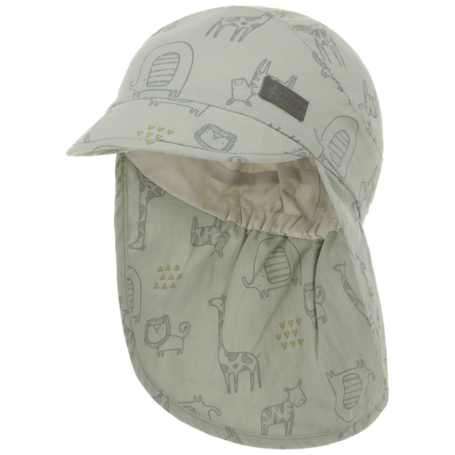 Sterntaler Cappellino Bimbo Balena – Verde, Taglia 43 (5-6 Mesi), Con Lacci E Paraorecchie