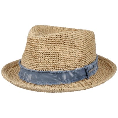 Cappello di Paglia Crochet Rafia Fedora by Stetson