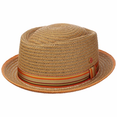 Cappello di Paglia Andy Arancia Pork Pie by Mayser