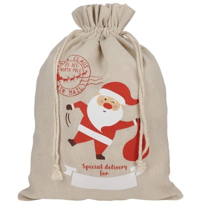 Sacchetto Regalo Santa Claus 30 cm x 40 cm