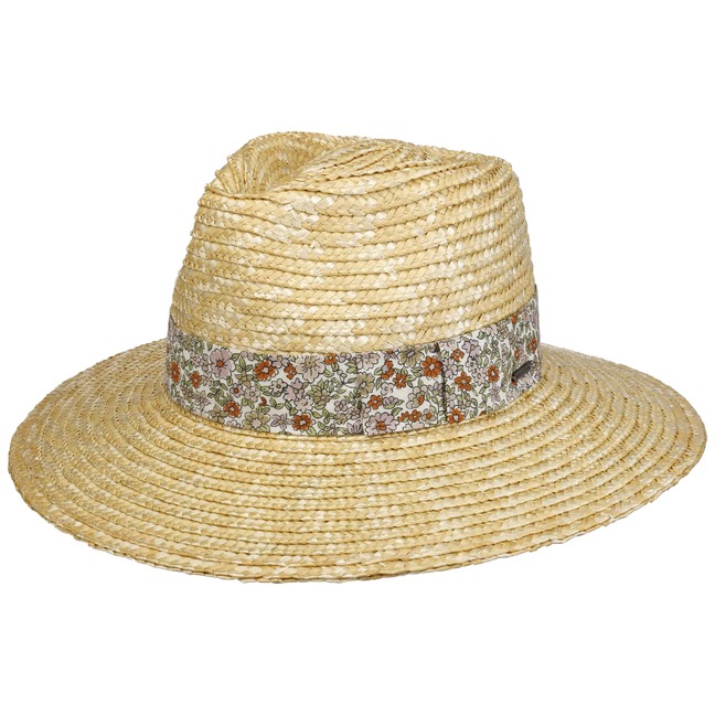 Cappello Cowboy Brixton In Paglia &ndash; Tesa Larga, Colore Beige Naturale &ndash; Donna &ndash; Taglia XS