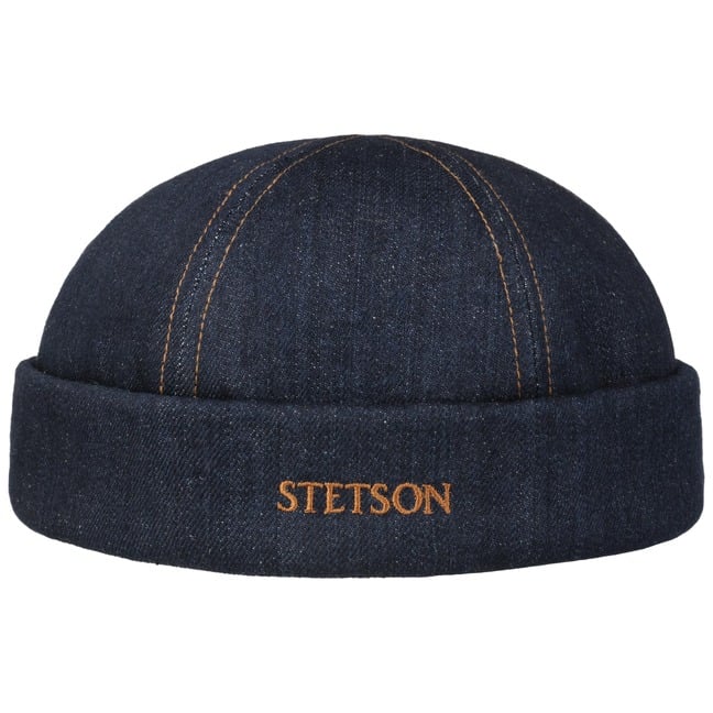 Stetson Contrast Stitch Denim Docker Hat Men - Made in The EU