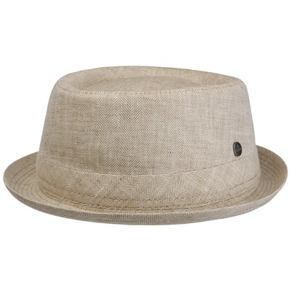 Cappello in Lino Uni Structure Pork Pie by Lierys