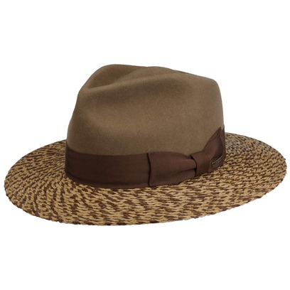 Cappello in Lana con Falda di Paglia by Stetson