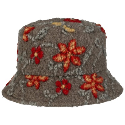 Cappello in Lana Flower Bucket by Gebeana