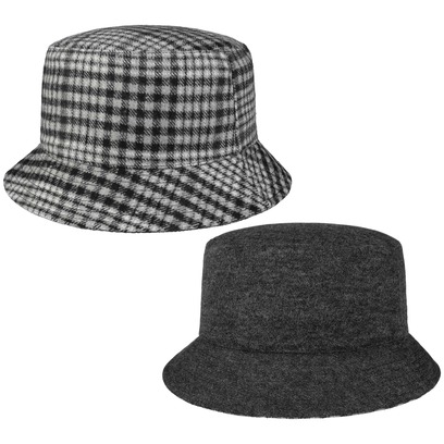 Cappello Reversibile Small Checks Bucket by Lipodo