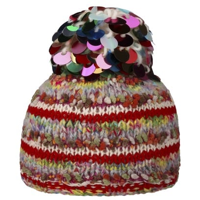 Berretto con Pompon Loresa Paillettes by GREVI