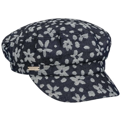 Berretto Marinaio Flower Denim by Seeberger