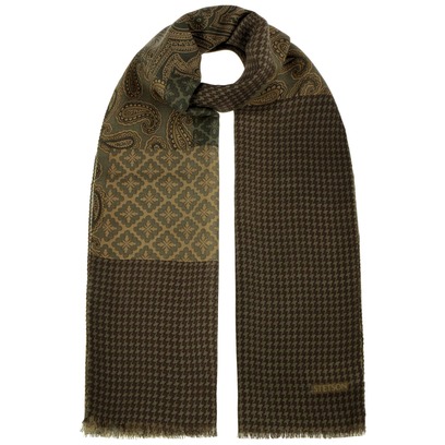 Sciarpa in Lana Houndstooth Paisley Mix by Stetson