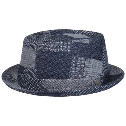 Cappello Denim Patchwork Pork Pie by Lierys
