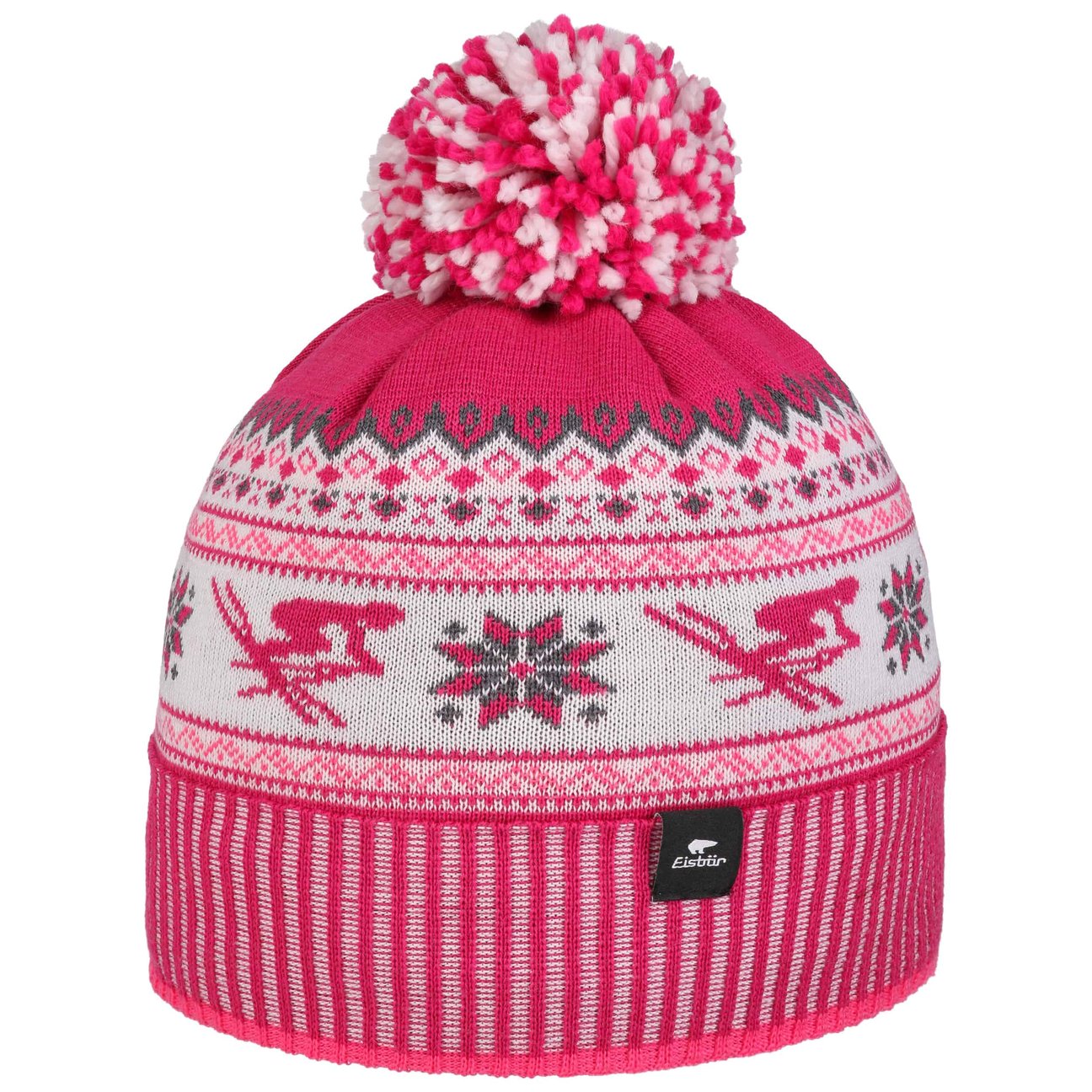 Eisbär Uomo Rosa Berretto Con Pompon Retroski By