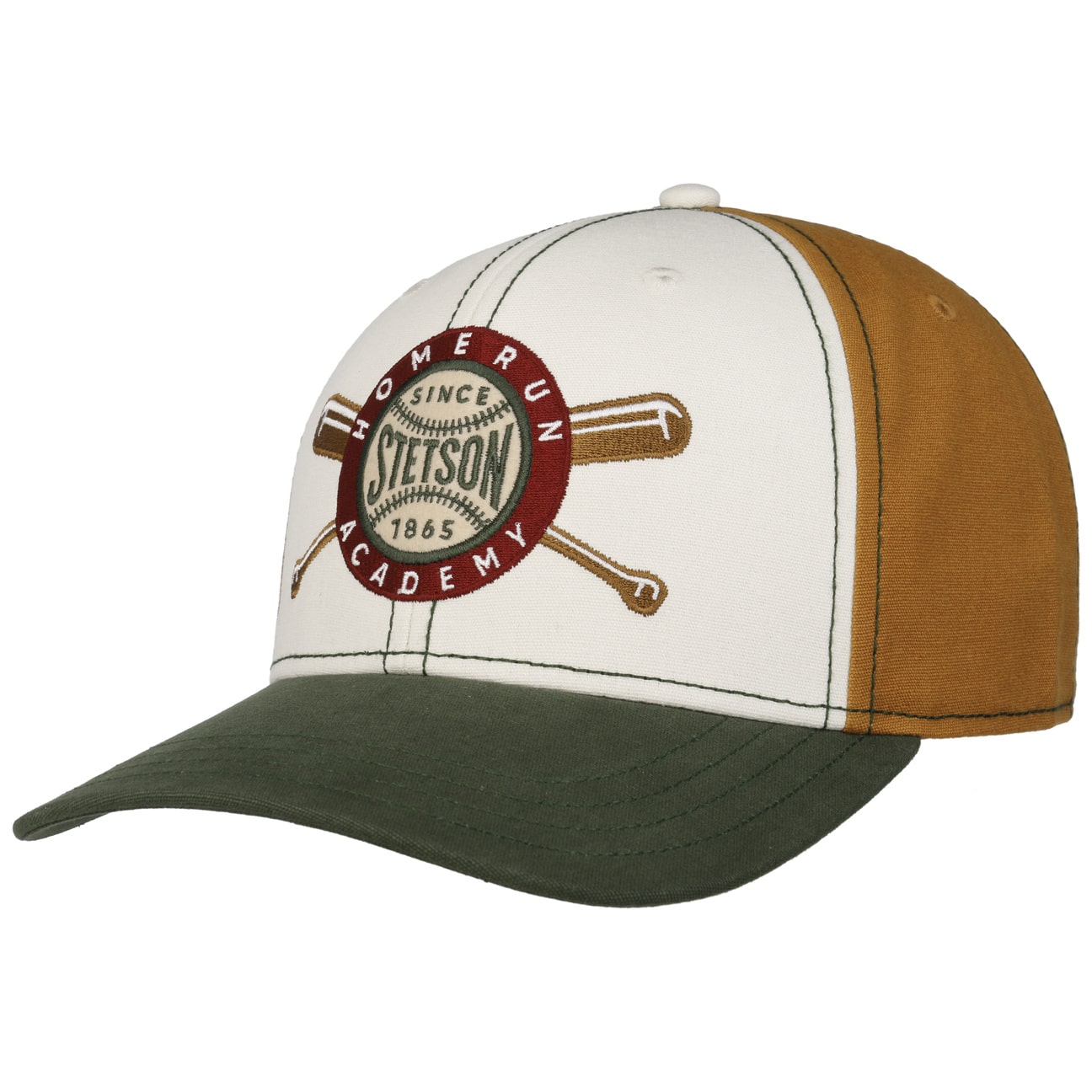 Stetson Unisex Bianco-Verde Cappellino Home Run Academy By