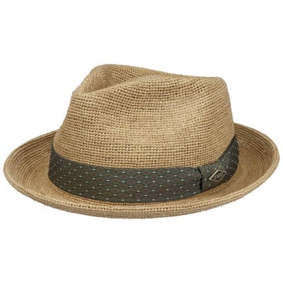 Cappello in Rafia Crochet Fedora by JJ Hats