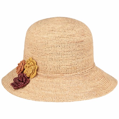 Cappello in Rafia Three Blossoms by Gebeana
