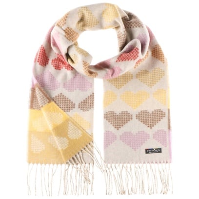 Sciarpa a Frange Cashmink Hearts by Fraas