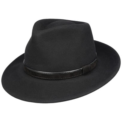 Nastro in Pelle Cappello Feltro di Lana con by Lierys