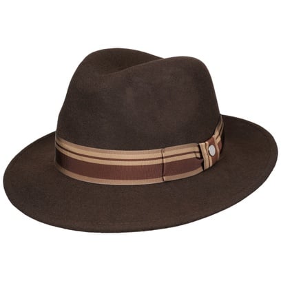 Fascia Grosgrain Cappello Bogart aus Feltro di Lana con by Lierys