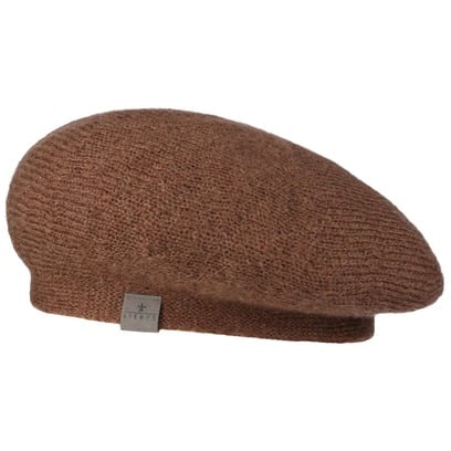 Berretto Basco a Maglia con Mohair Uni by Lierys