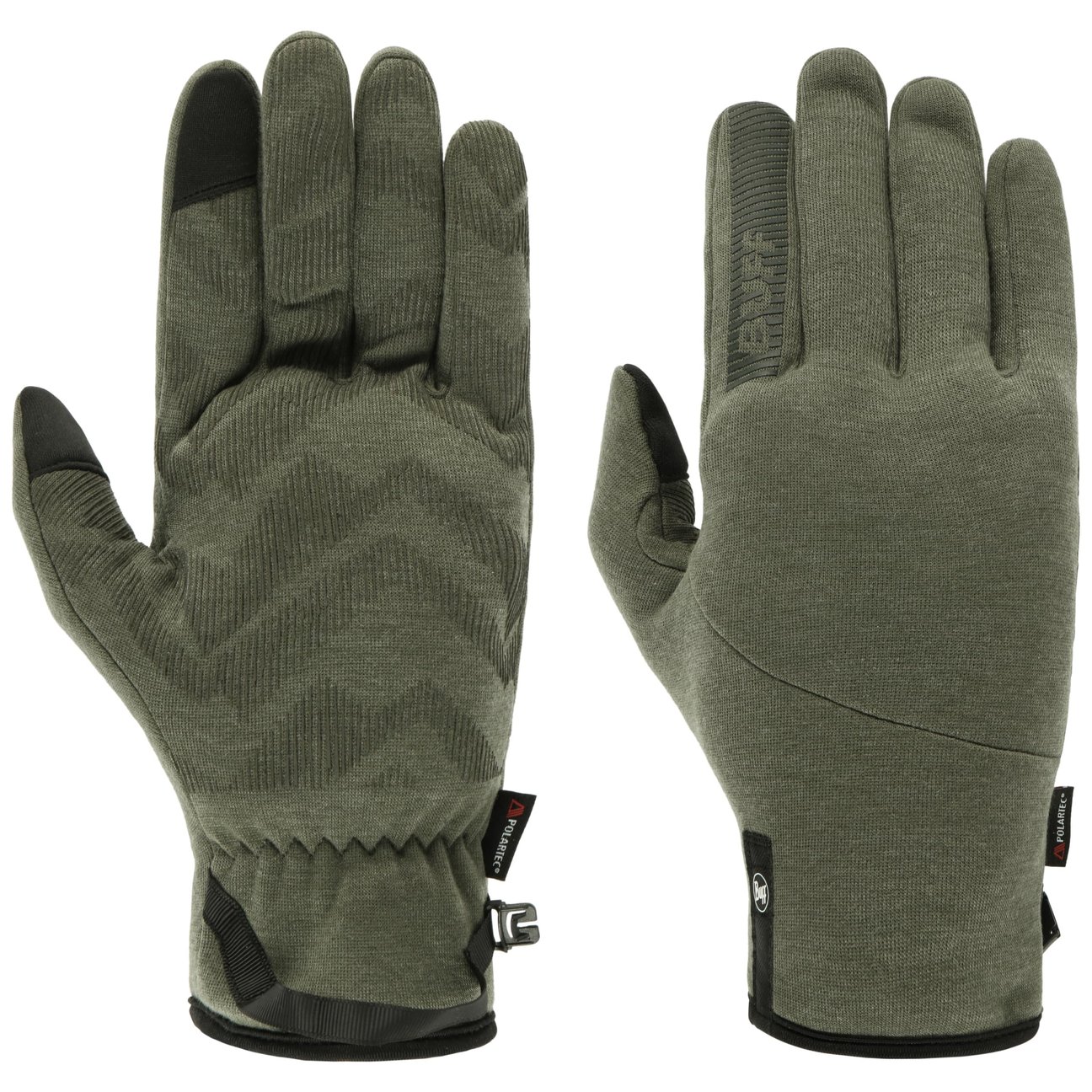 Buff Donna Kaki Tech Fleece Gloves By