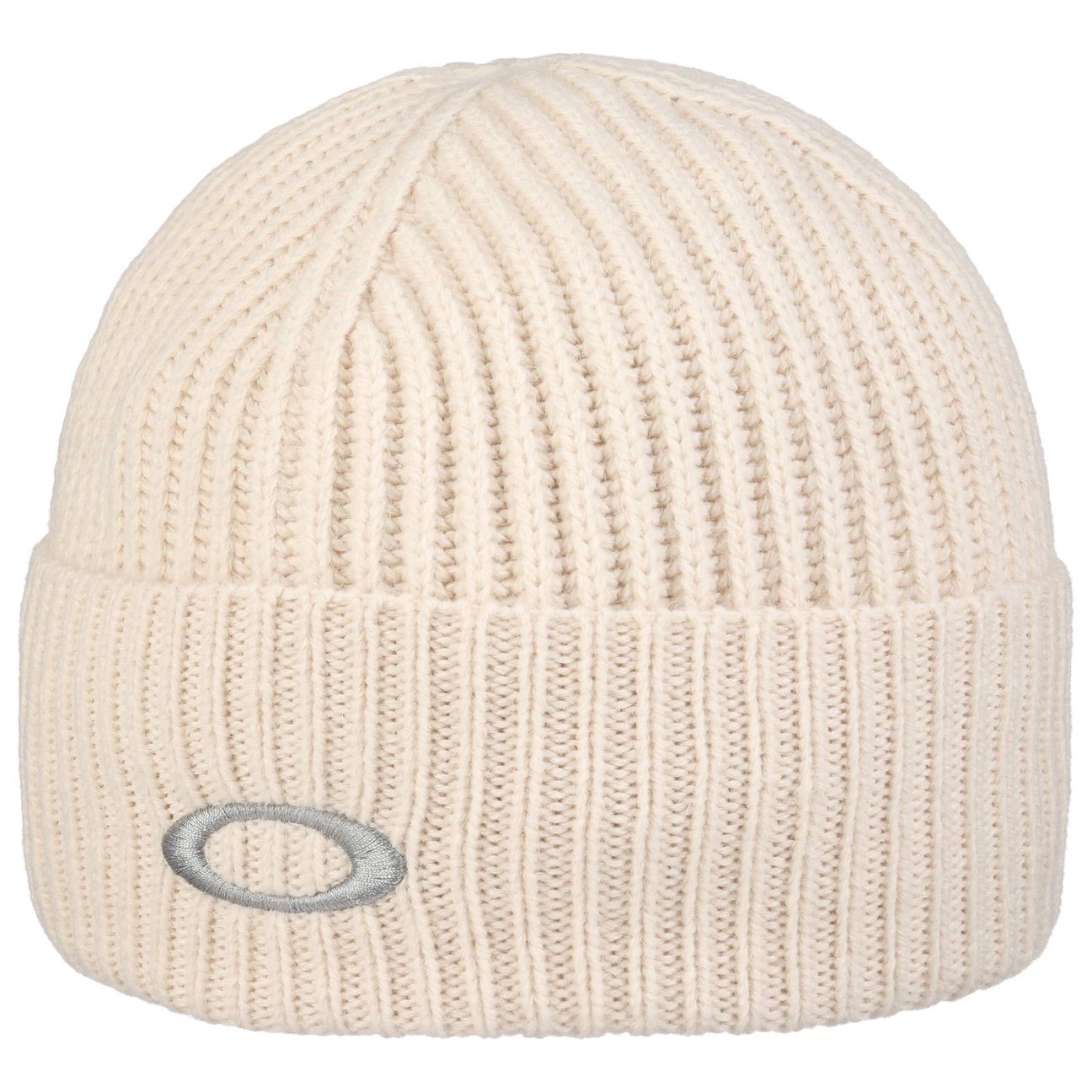 Oakley Unisex Bianco Crema Berretto Beanie Ellipse Ribbed By