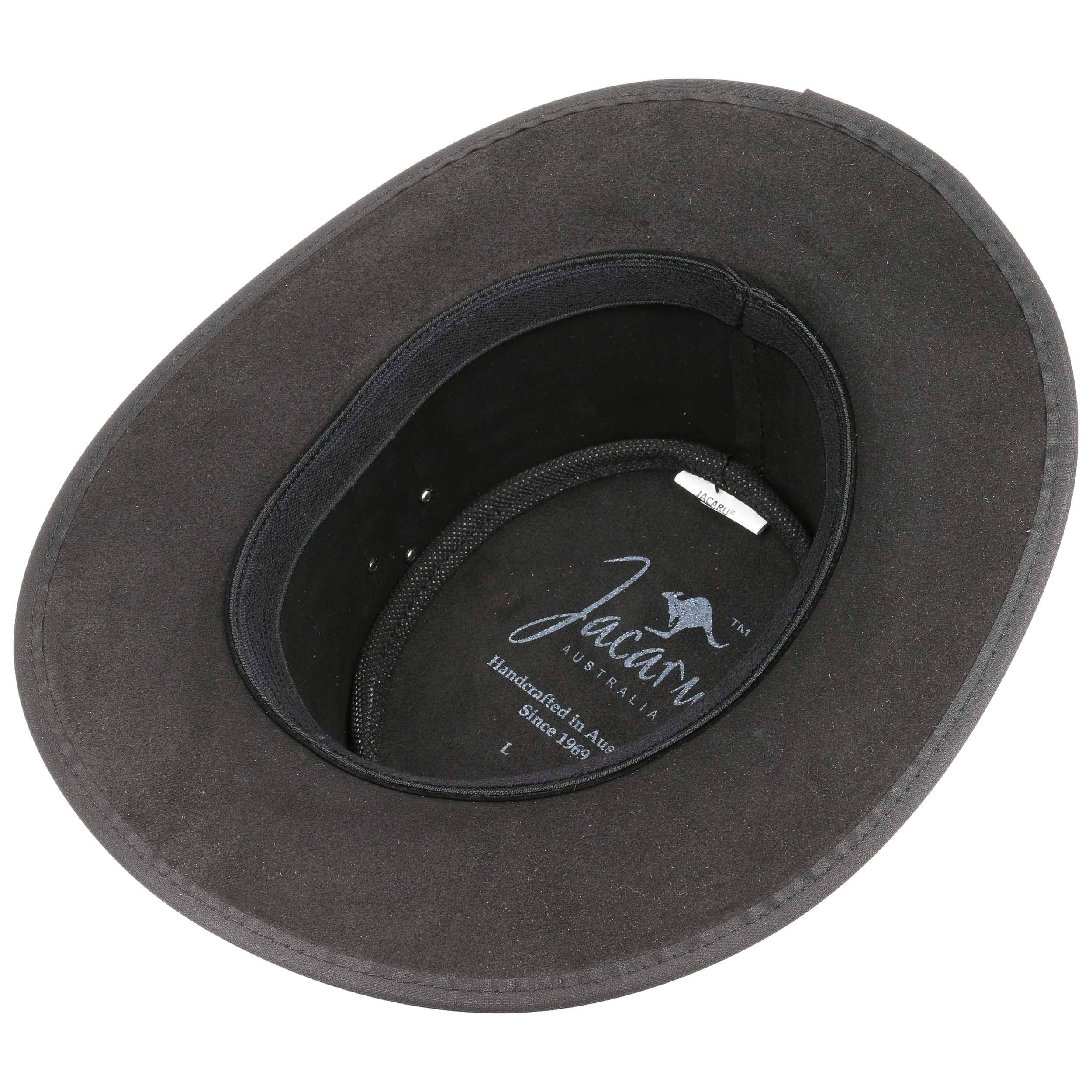 Highlander Oil Jacaru Cappello In Pelle Genuina Uomo: Resistente Alla Pioggia, Tesa 6.5 Cm - 2