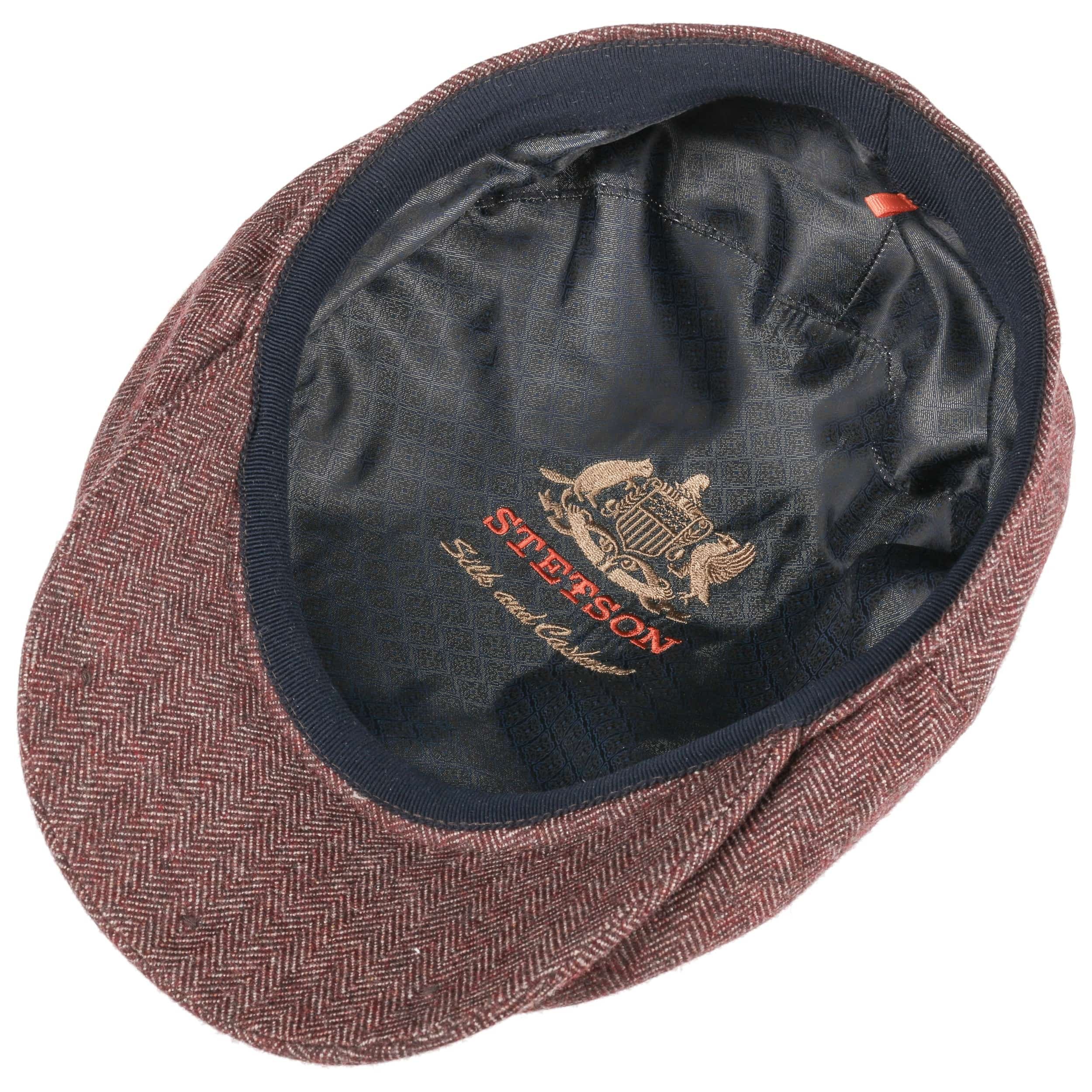 Coppola Uomo LIERYS In Lana A Spina Di Pesce - Con Visiera E Fodera, Made In Italy, Per Autunno/Inverno