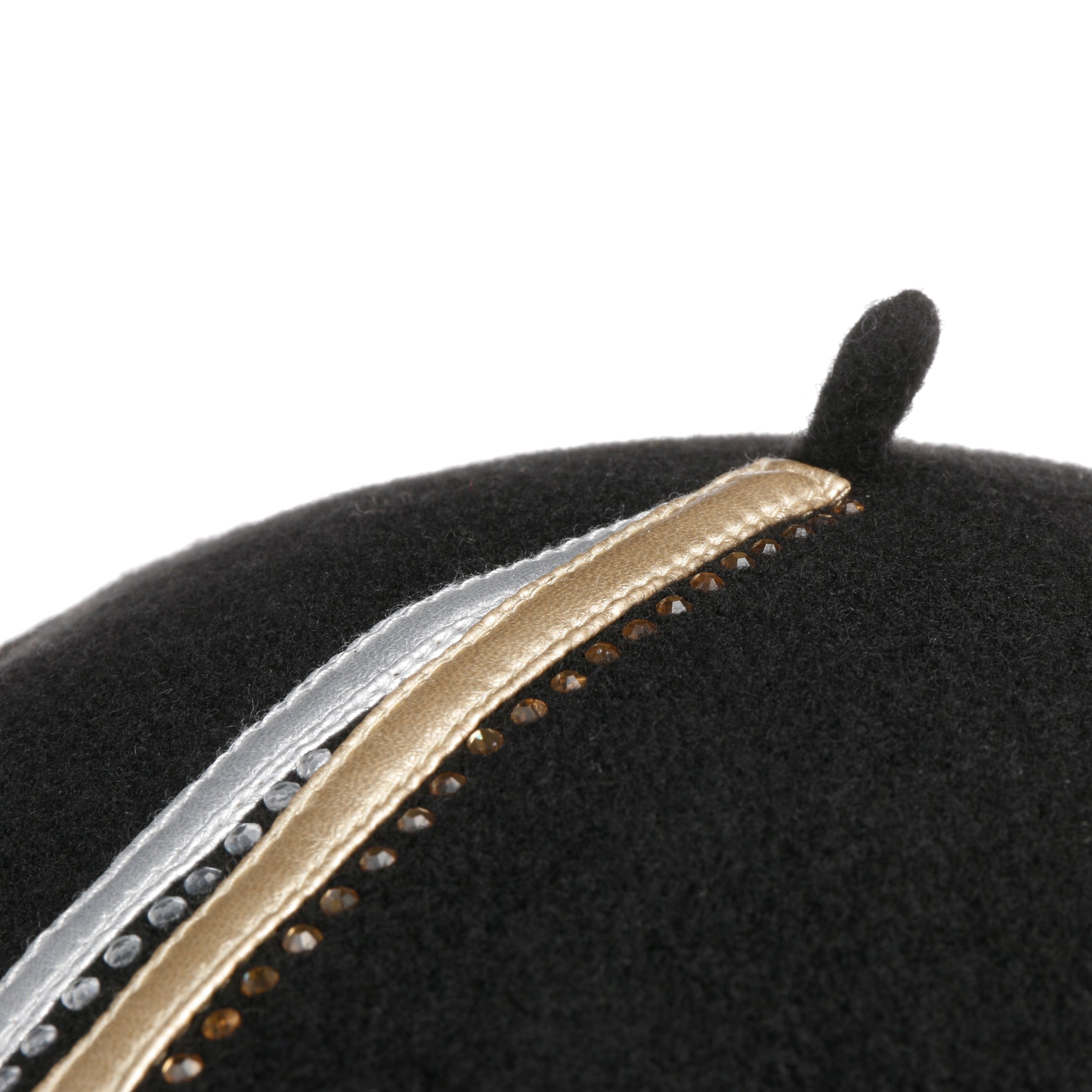 Unbekannt Basco Donna Artistico In Pelle Sintetica - Cappello Francese Alla Moda Taglia Unica 55-58 Cm