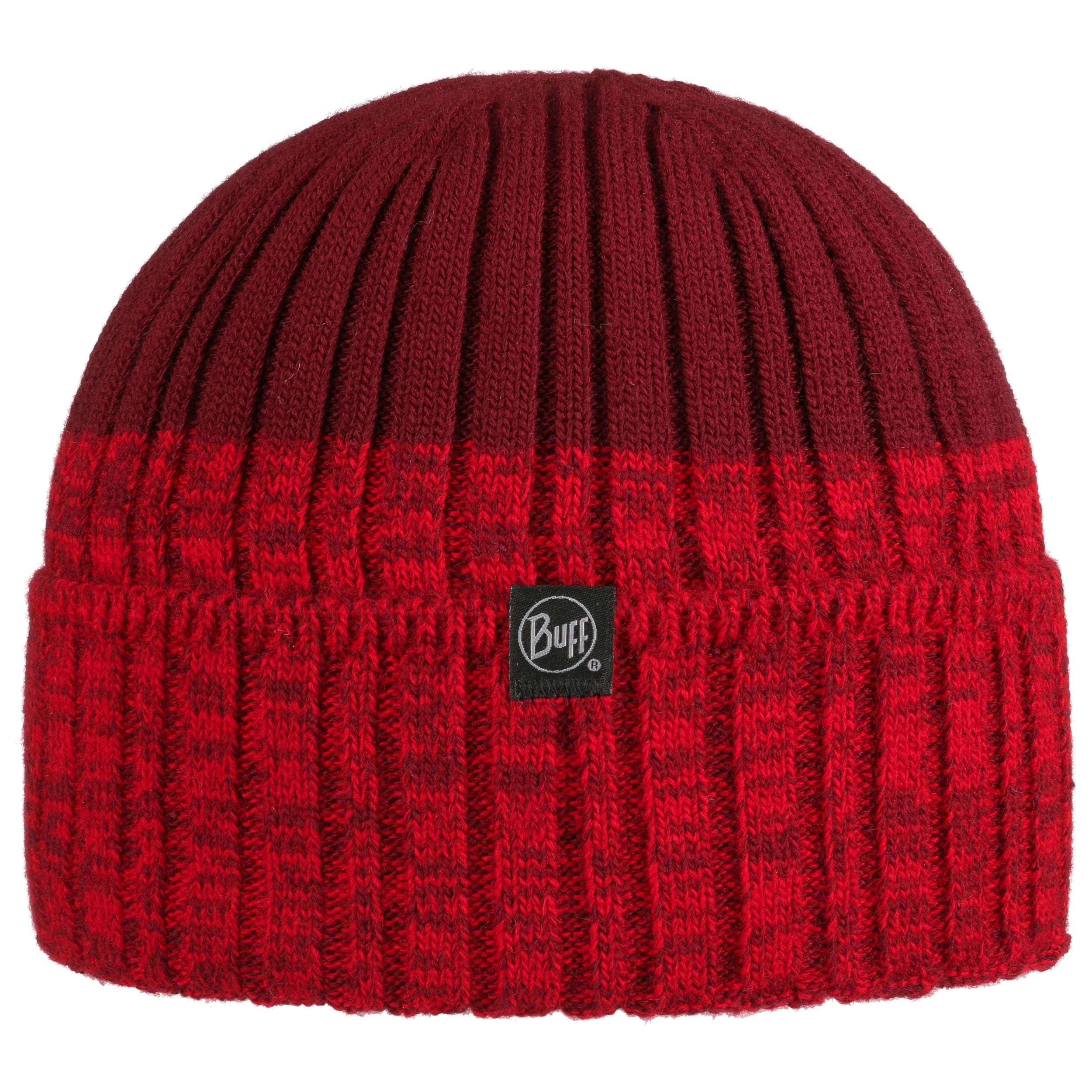 Buff Cappello Lavorato a Maglia Funn Unisex Taglia Unica Rosso