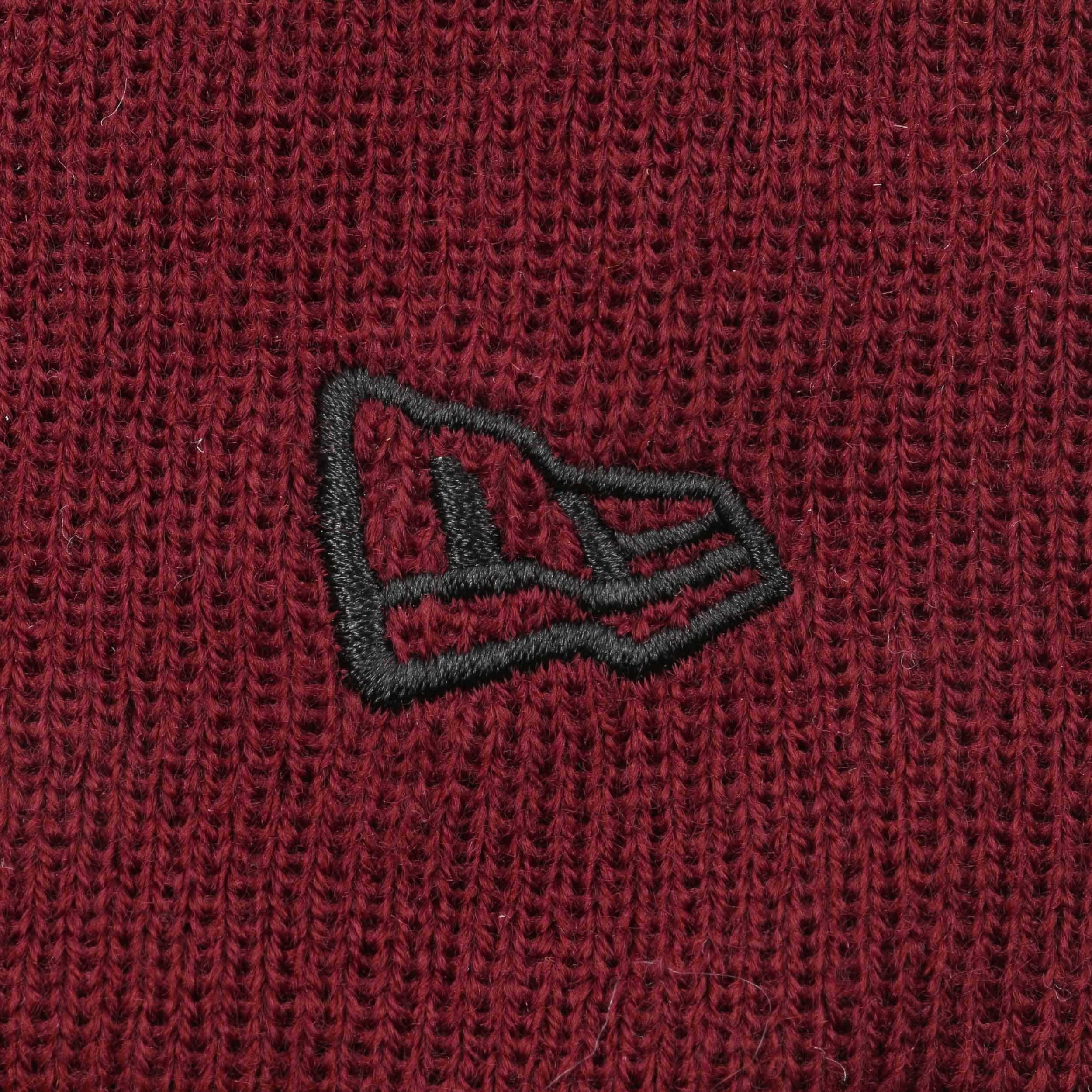 New Era Berretto Invernale In Maglia Con Pompon E Risvolto, 100% Acrilico, Vestibilità Elasticizzata, Unisex