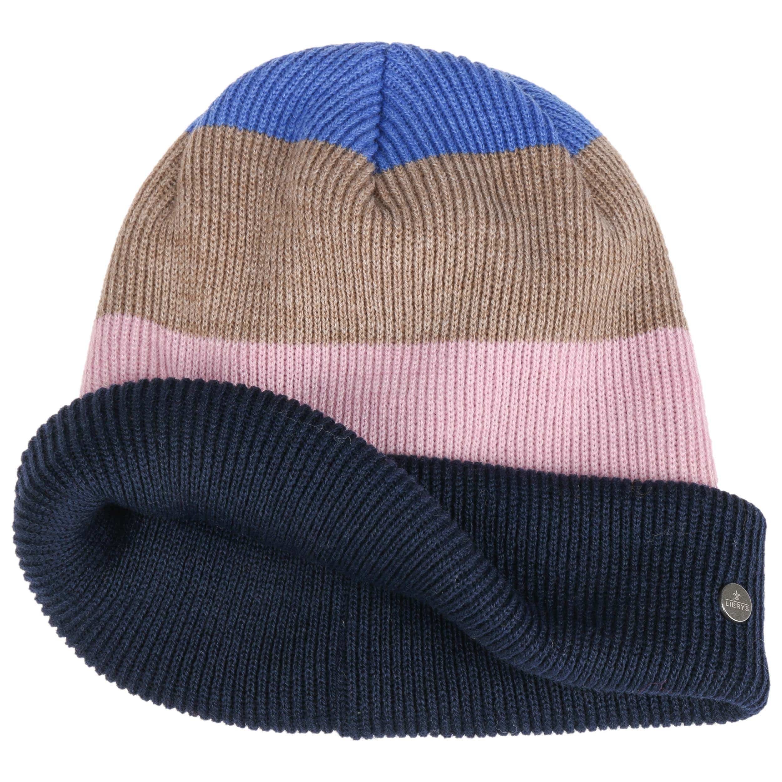 LIERYS Berretto Maglia Lana Merino Uomo Made in Germany Coste Autunno Inverno