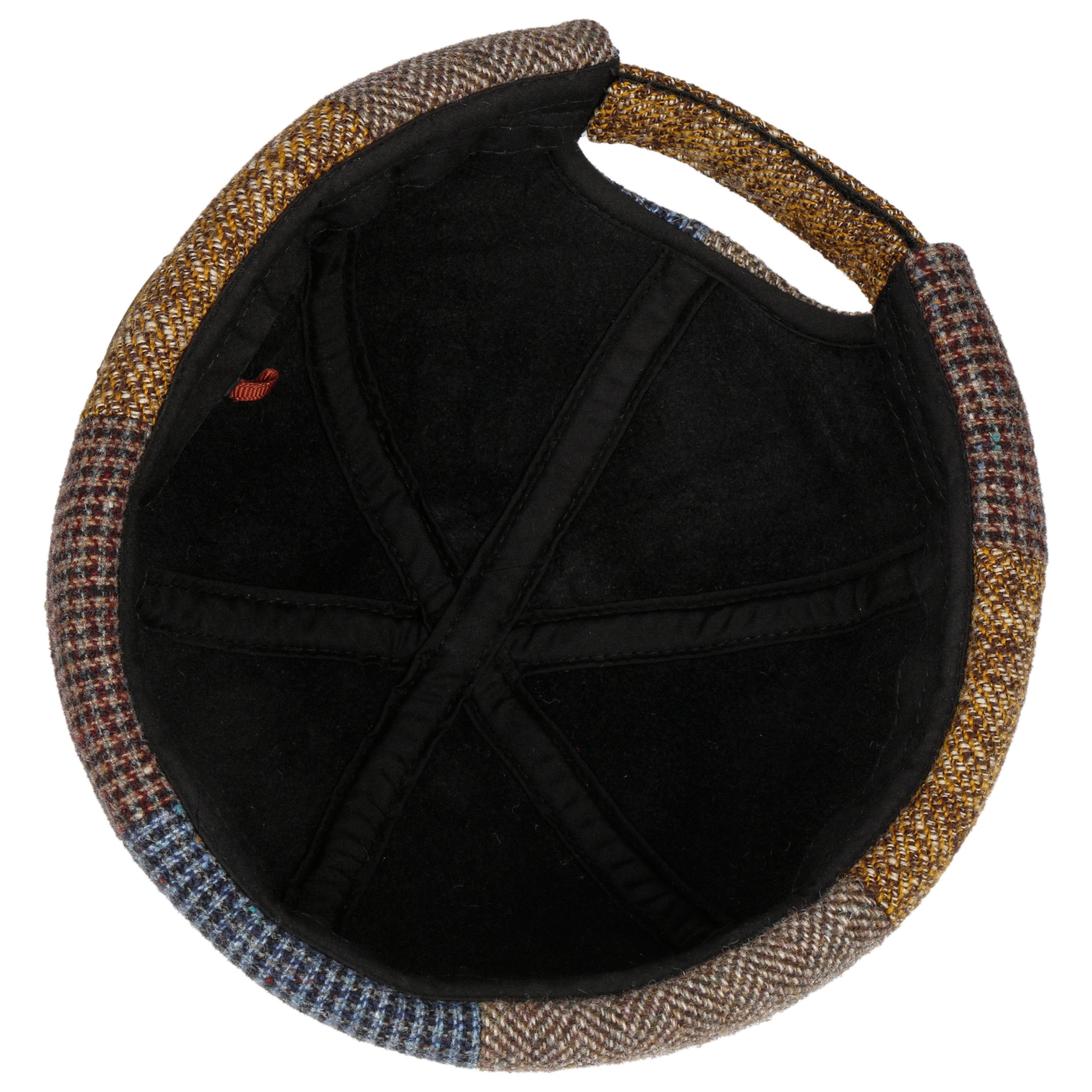 Stetson Berretto Docker Clarson Patchwork Uomo: Lino E Lana, Chiusura A Strappo, Made In EU