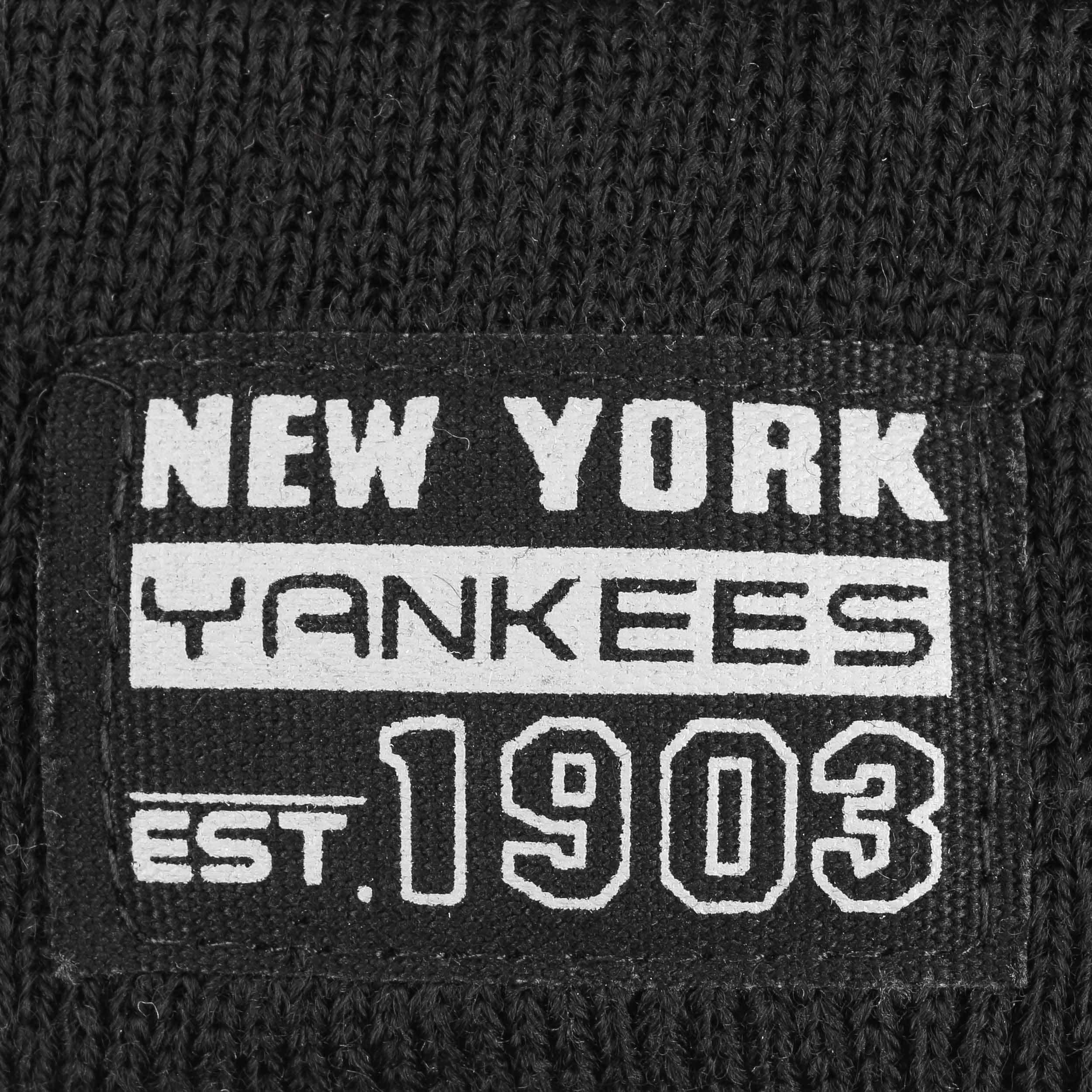 New Era New York Yankees – Berretto Lavorato A Maglia Con Polsino Metallico, Perfetto Per I Veri Fan. Colore Nero - 3