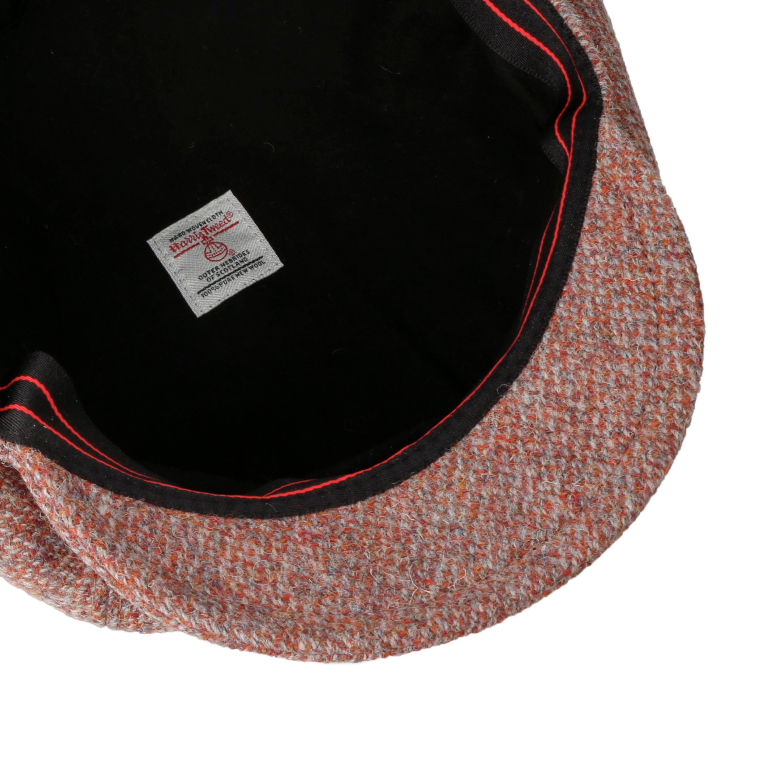 WALKER AND HAWKES - Berretto piatto Derby Tweed Cambridge, Dark Sage, L