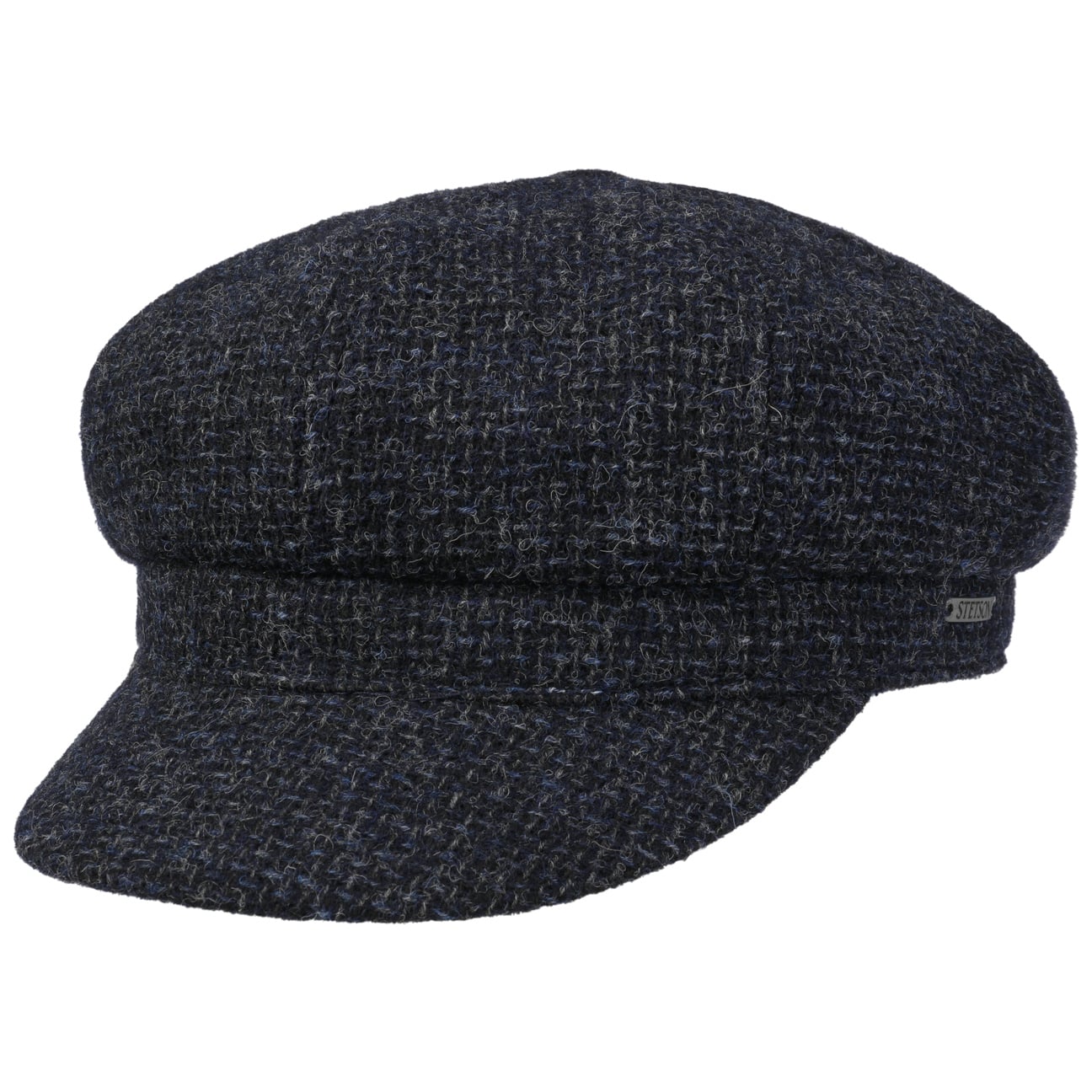 Coppola Inglese Cappello Flat Cap Uomo In Tweed, Regolabile 55