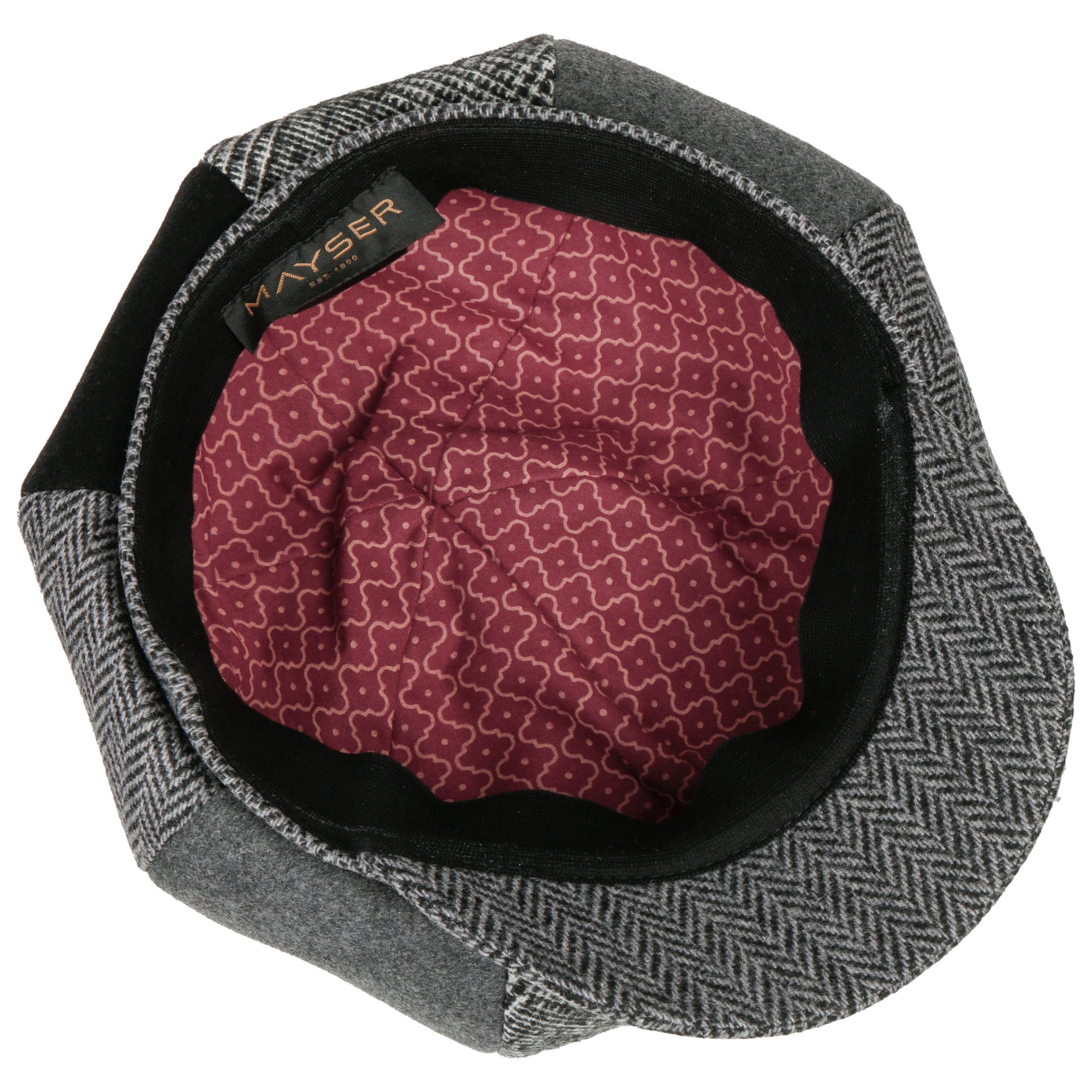 Berretto da uomo in cotone, stile britannico, modello Newsboy, tinta
