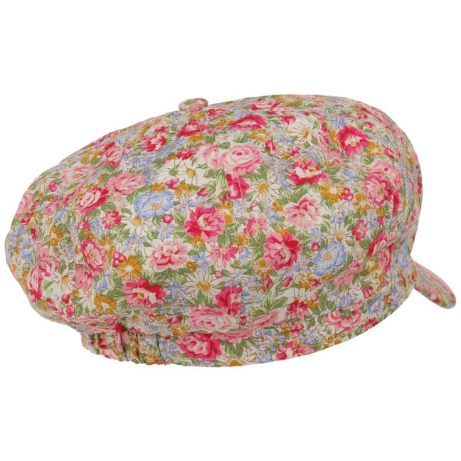 Berretto Newsboy Con Fiori Donna - Cappellino Estivo Con Visiera, Cotone Leggero