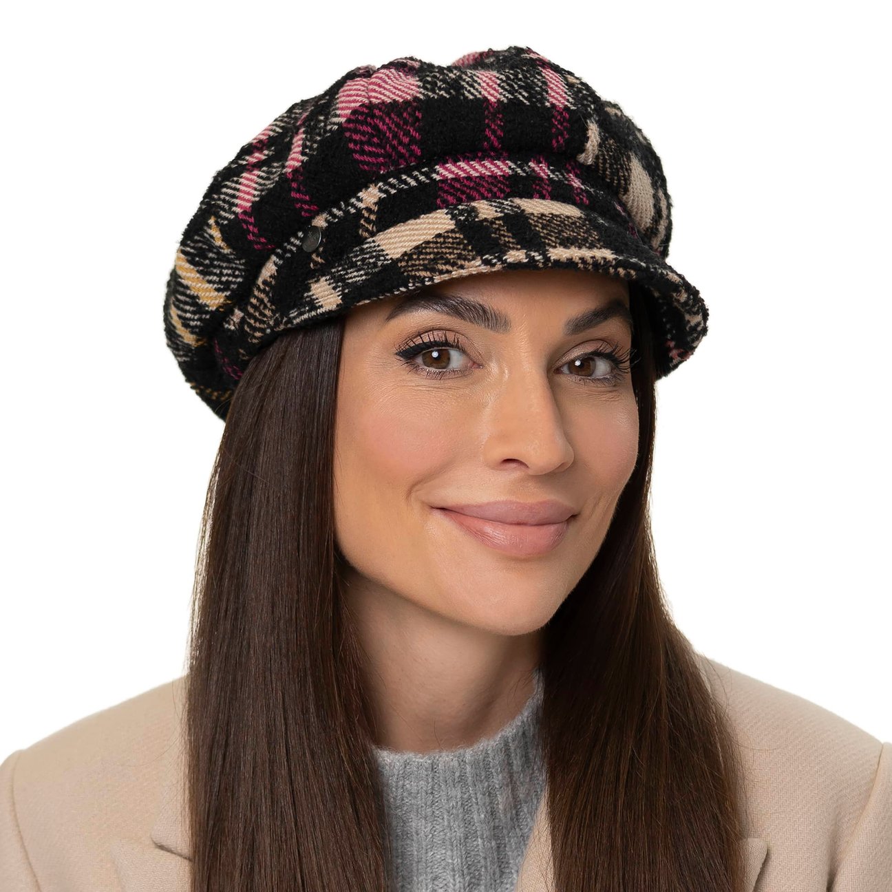 Cappello da sole estivo retrò traspirante in paglia da donna berretto da donna c