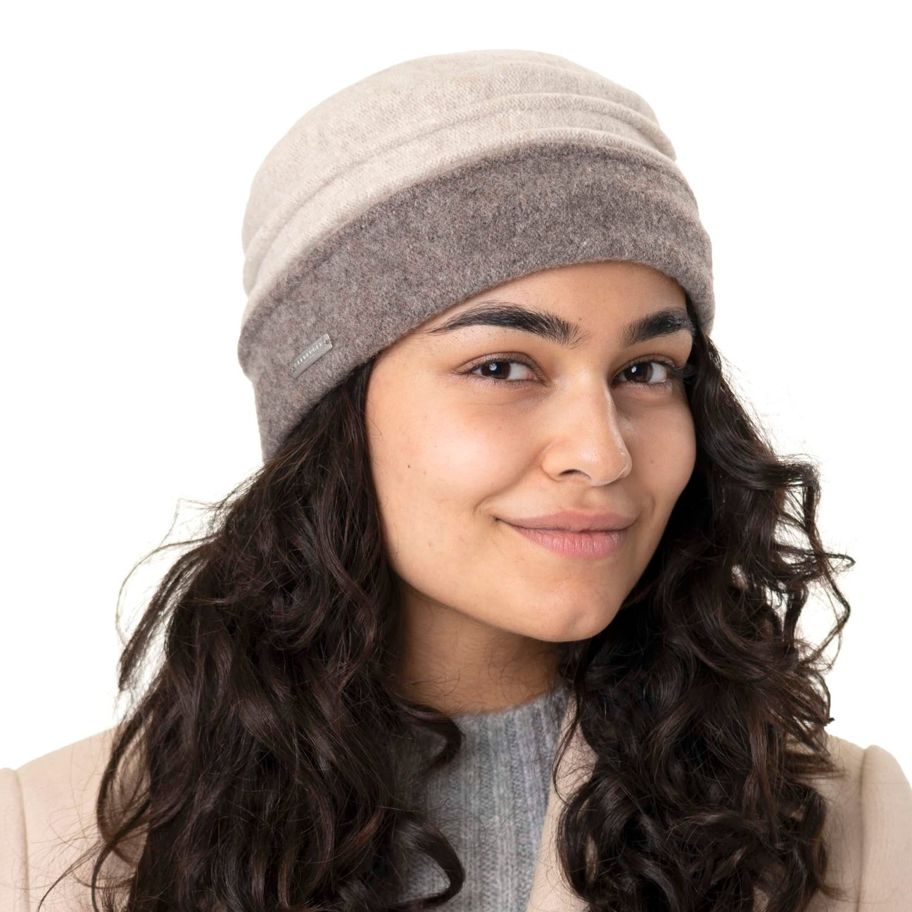 Seeberger Twotone Woolmark Cloche Hat Women - Made in Germany Winter Wool Autumn-Winter - One Size red
